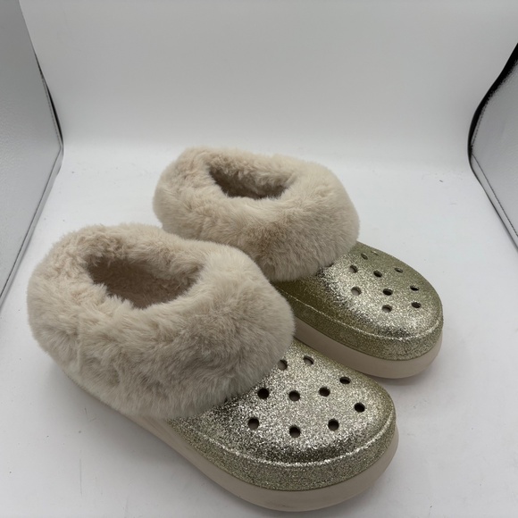 CROCS FUREVER CRUSH GLITTER Clog Gold Women’s 10 Men’s 8 Platform - Picture 3 of 15